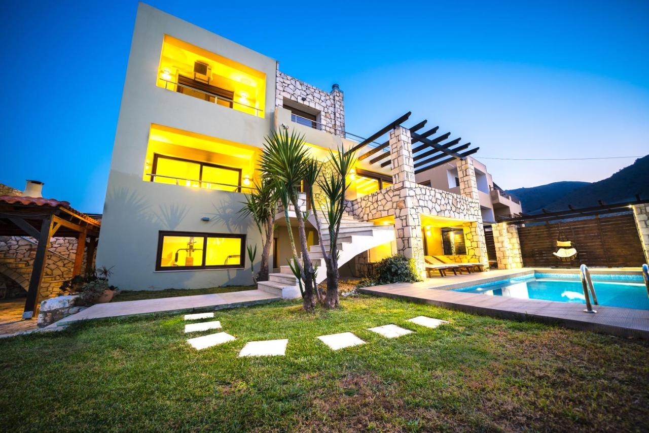 Villa Majestic Crete Heated Pool And Sauna Megala Chorafia Bagian luar foto