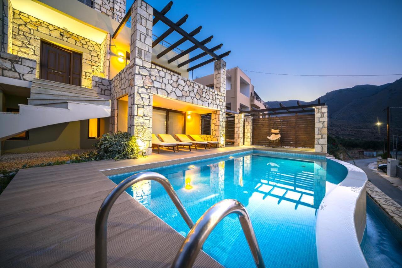 Villa Majestic Crete Heated Pool And Sauna Megala Chorafia Bagian luar foto